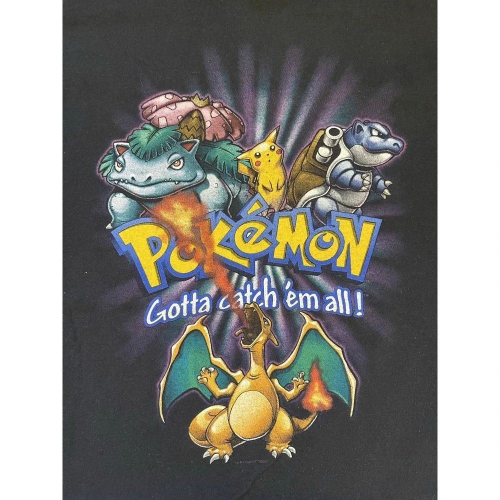 Vintage Pokémon Shirt Pikachu Charizard 1999 Licensed Youth XL Adult M/L